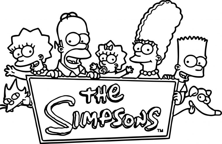 simpsons family coloring pages