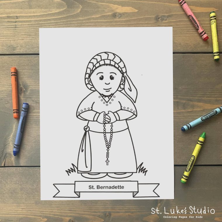st bernadette coloring page