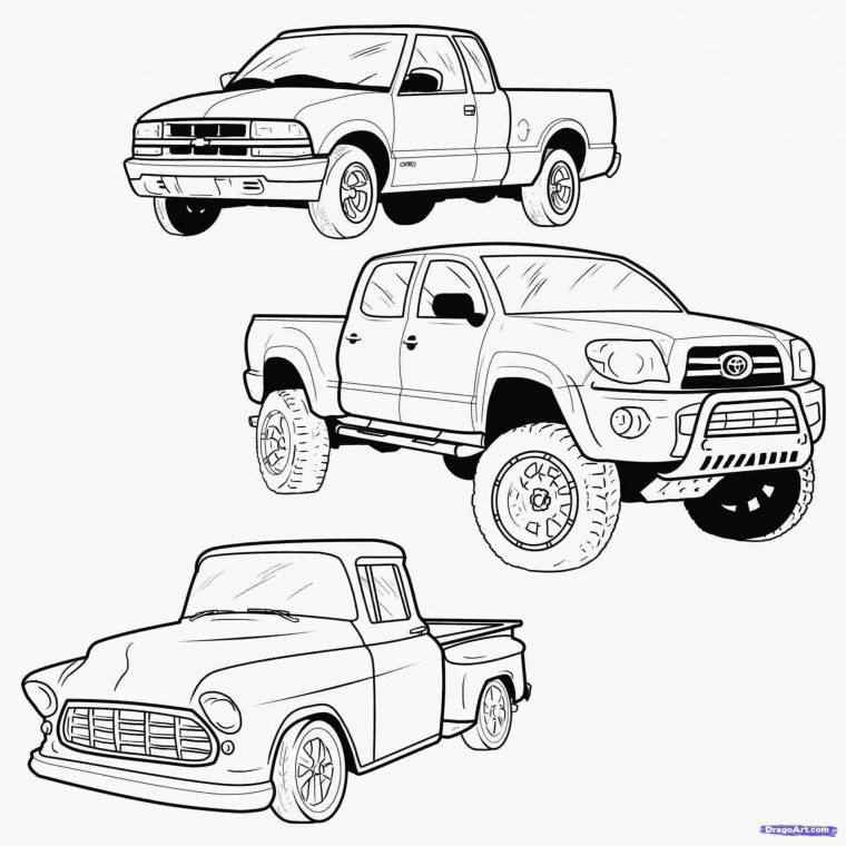lifted truck coloring page