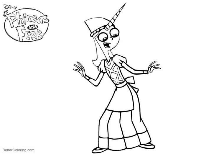 phineas and ferb candace coloring pages