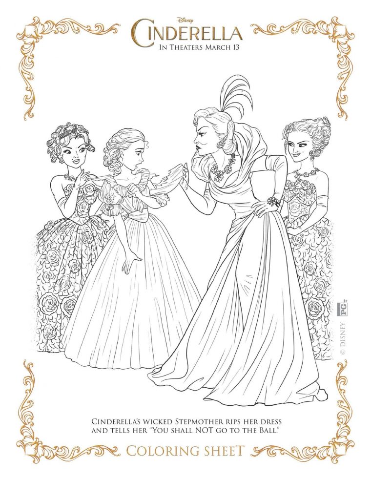 cinderella 2015 coloring pages
