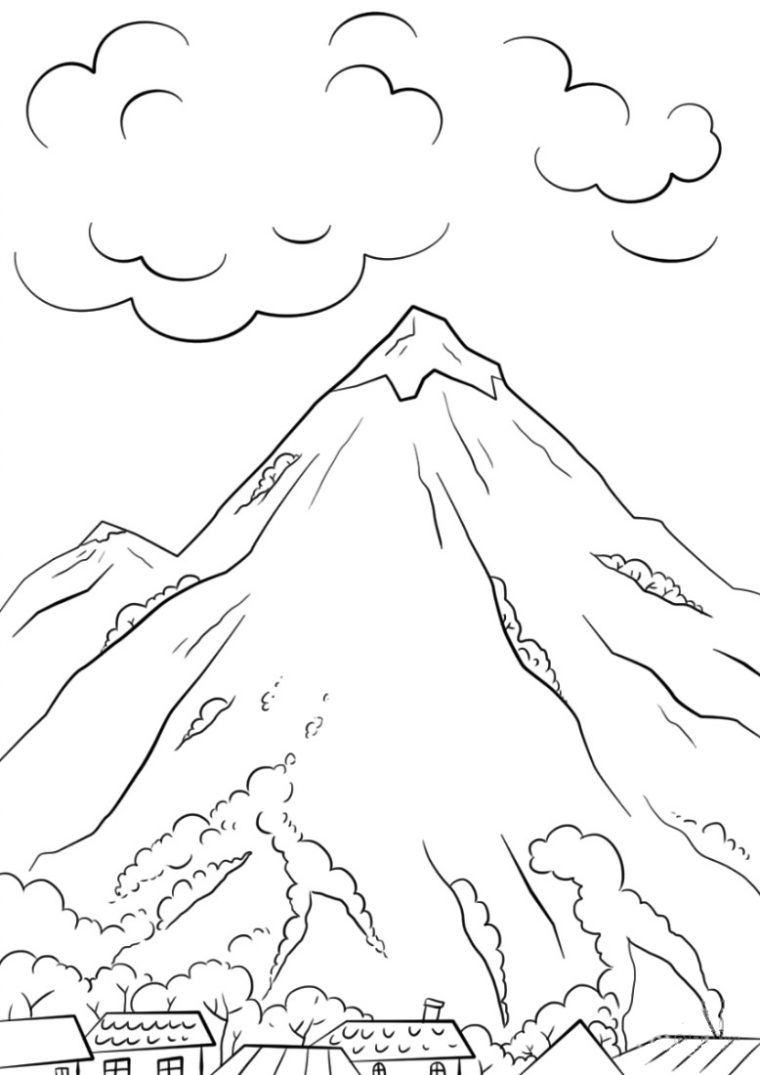coloring pages of mountains