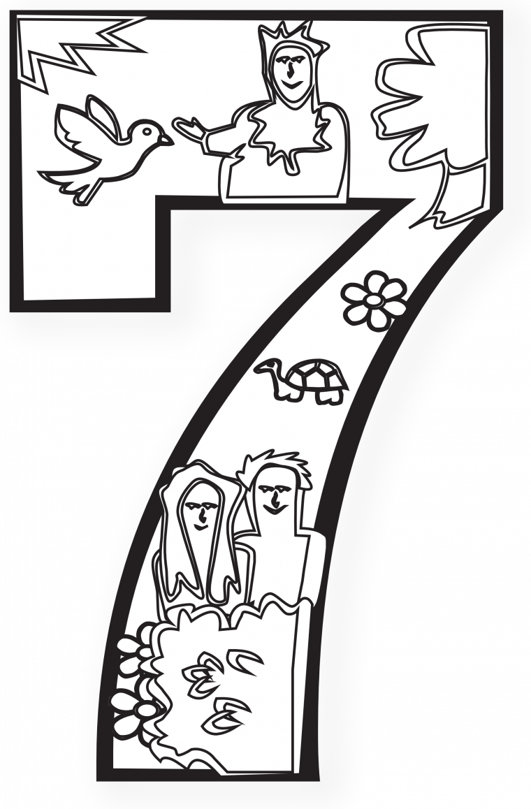 creation day 7 coloring page