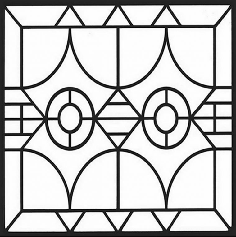 stained glass window coloring page