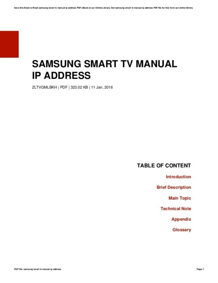 samsung smart tv manual