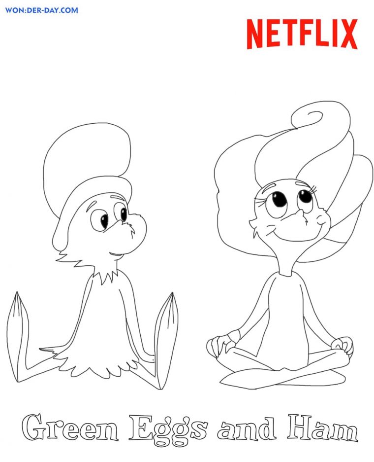 green eggs and ham color page