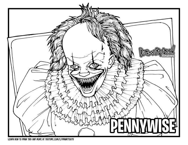coloring pages pennywise