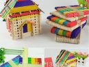 100Pcs/lot En Bois Popsicle Bâton Enfants Main Artisanat Art concernant Bricolage Avec Baton De Bois