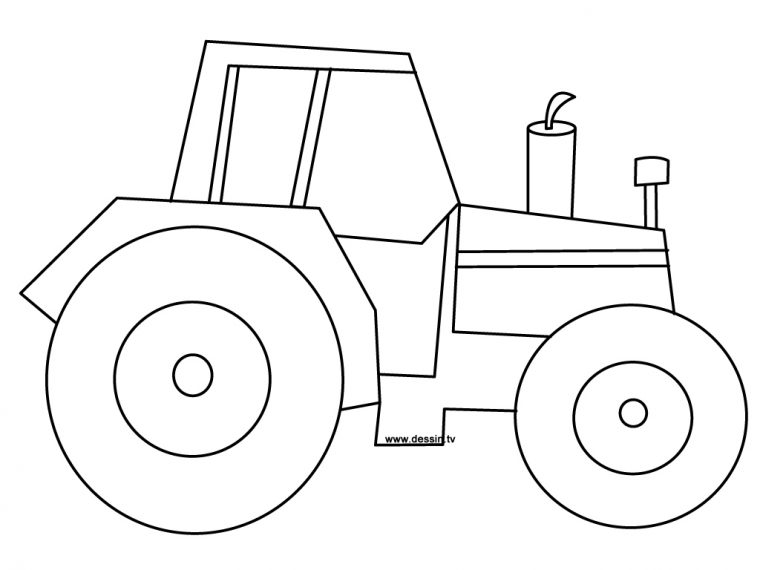 117 Dessins De Coloriage Tracteur À Imprimer intérieur Dessin Tracteur Facile