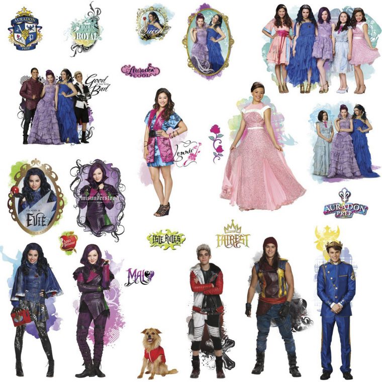 24 Stickers Personnages Les Descendants Disney tout Descendants Personnages