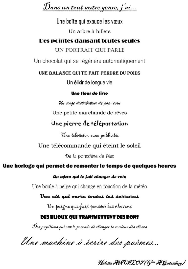 5Ème A Gutenberg – Invre À La Prévert (Mai 2018) | à Poeme De Jacque Prevert