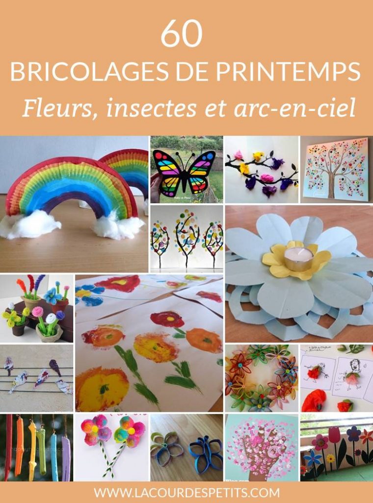 60 Bricolages De Printemps En Fleurs Et En Couleurs ! |La dedans Atelier Bricolage Maternelle