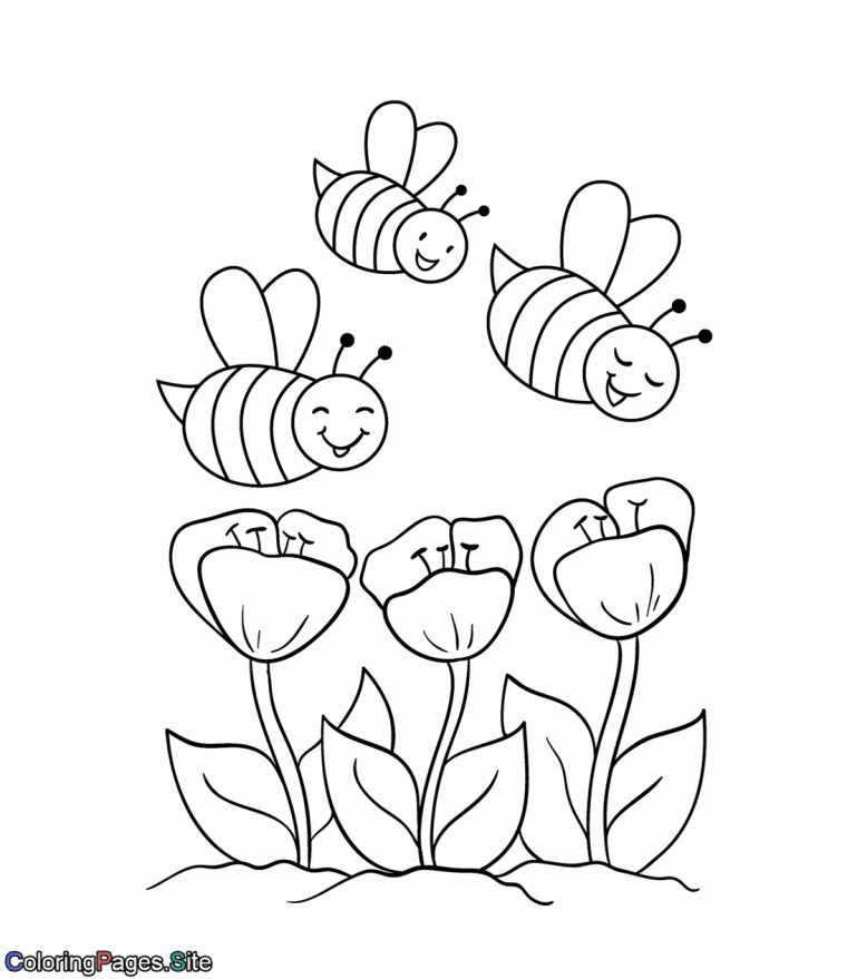 honey bees coloring pages