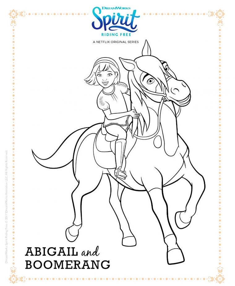 Abigail & Boomerang – Coloriage Spirit – Coloriages Pour Enfants serapportantà Zou Coloriage