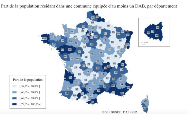 Accès Au Cash : La Carte Des Dab En France Révèle Les destiné Carte Numero Departement