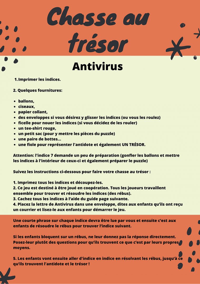 Activité Du Jour: Chasse Au Trésor De Antivirus! à Activité Chasse Au Trésor Activité Du Jour: Chasse Au Trésor De Antivirus! à Activité Chasse Au Trésor