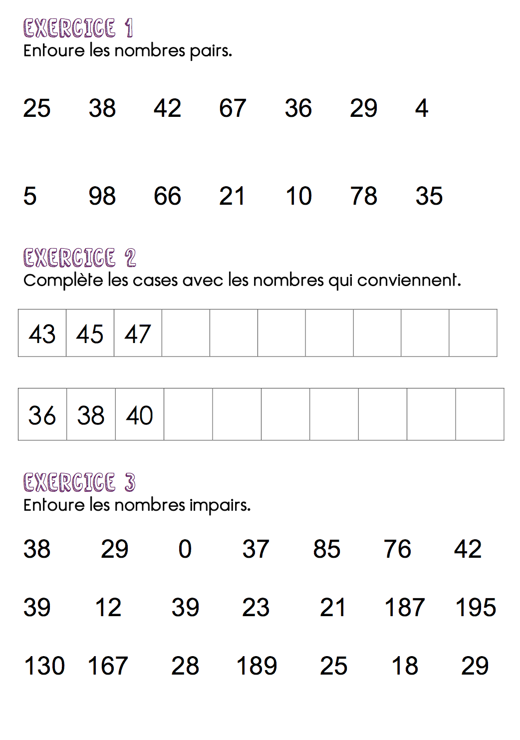 Adrienroussey | Zéro De Conduite encequiconcerne Nombres Pairs Et Impairs Ce2