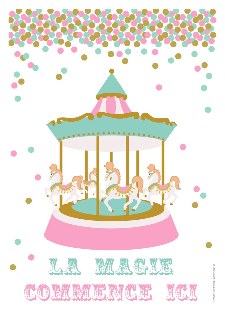 Affiche Carrousel Fête Foraine À Imprimer – Momes pour Dessin De Fete Foraine Affiche Carrousel Fête Foraine À Imprimer – Momes pour Dessin De Fete Foraine