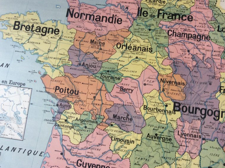Affiche Scolaire – Affiches Scolaires Anciennes Rossignol intérieur Carte Anciennes Provinces Françaises