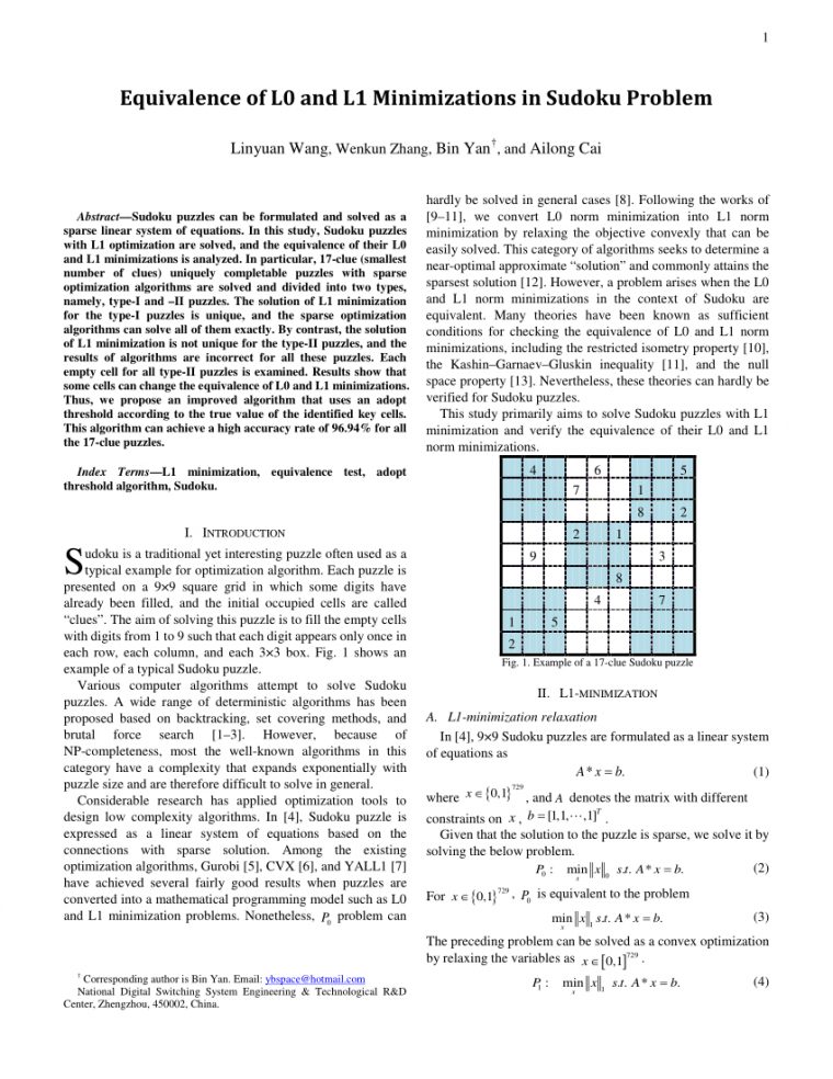 An Example Sudoku X Puzzle | Download Scientific Diagram dedans Sudoku Grande Section