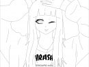 Anime Thrasher Girl - Mangas - Coloriages Difficiles Pour avec Coloriage Manga Kawaii