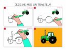 Apprendre À Dessiner Un Tracteur En 3 Étapes concernant Dessin Tracteur Facile