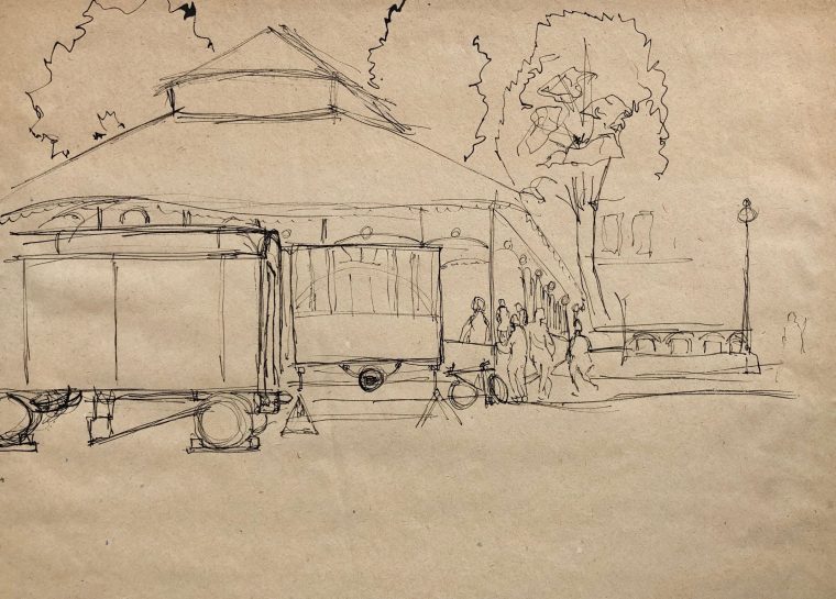 At The Fair » – Vintage 1950's Drawing | "fête Foraine intérieur Dessin De Fete Foraine At The Fair » – Vintage 1950's Drawing | "fête Foraine intérieur Dessin De Fete Foraine