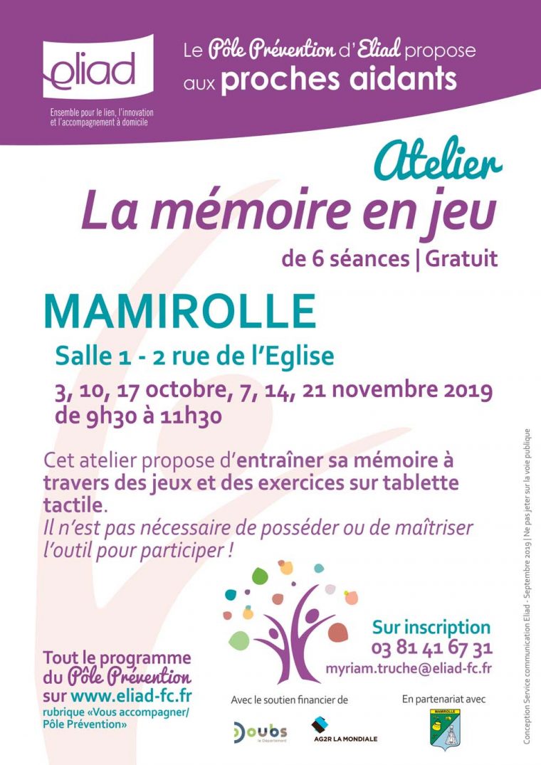 Atelier "la Mémoire En Jeu" – La Journée Nationale Des Aidants tout Jeu De Memoire Gratuit