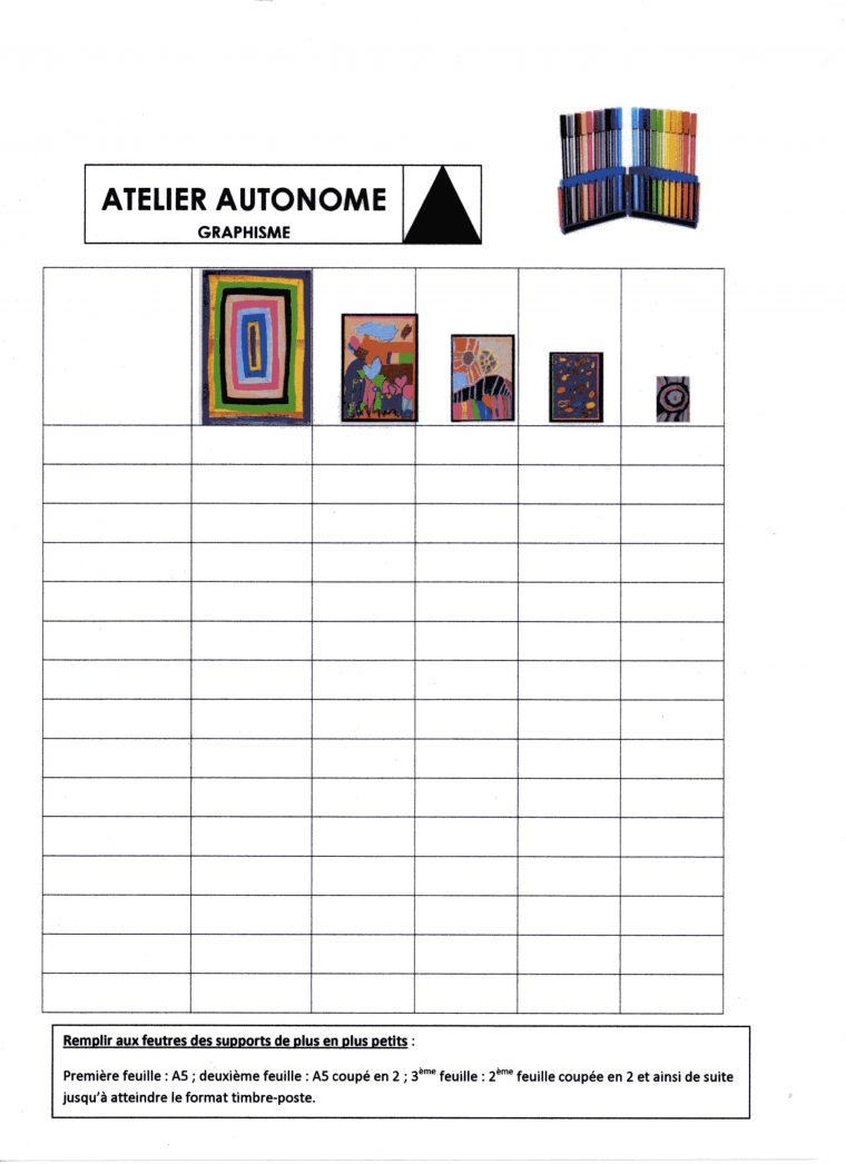 Ateliers Autonomes Graphisme – École Maternelle Gellow encequiconcerne Atelier Autonome Grande Section
