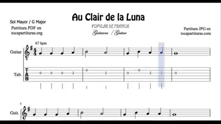 Au Clair De La Lune Chords destiné Clair De La Lune Lyrics