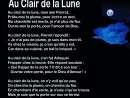 Au Clair De La Lune – Learn French concernant Clair De La Lune Lyrics