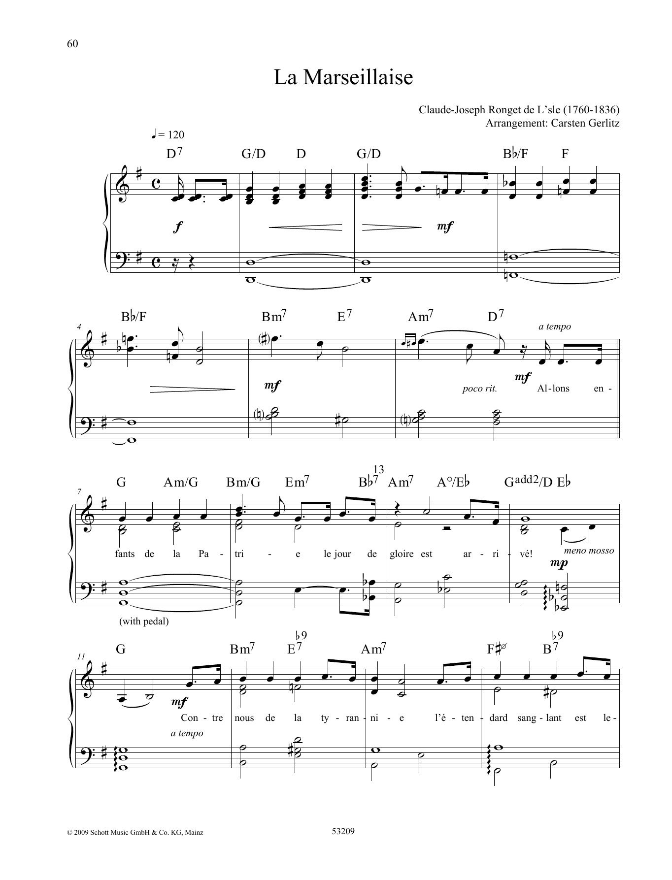Au Clair De La Lune Sheet Music | Claude Joseph Rouget De Lisle | Piano Solo encequiconcerne Clair De La Lune Lyrics