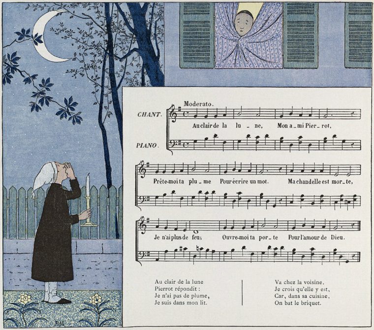 Au Clair De La Lune – Wikipedia concernant Clair De La Lune Lyrics