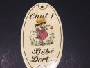 Baby Nursery Door Plaque French Chut Bebe Dort Quiet Sleep tout Image Chut Bébé Dort