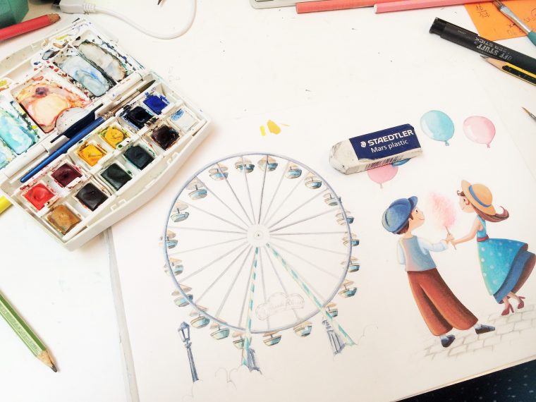 Blog Papeterie : Diy, Carnets, Idées Cadeau concernant Dessin De Fete Foraine Blog Papeterie : Diy, Carnets, Idées Cadeau concernant Dessin De Fete Foraine