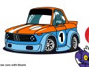 Bmw 2002 Racing Car Cartoon Version By Skunk (Avec Images) encequiconcerne La Voiture De Course Dessin Animé
