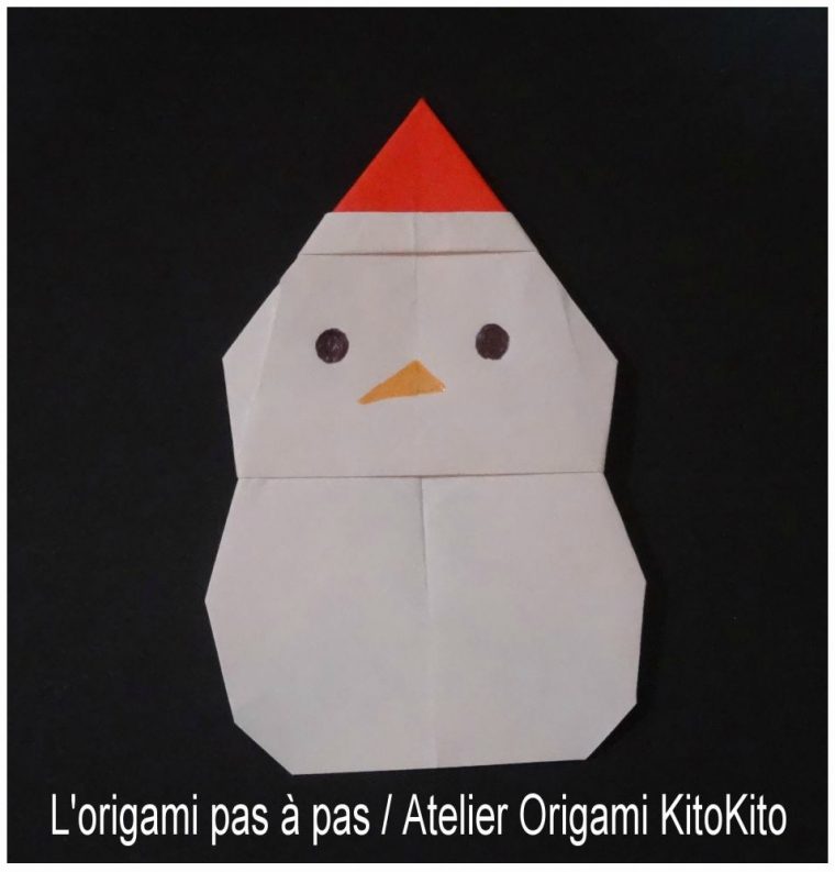 Bonhomme De Neige 2 Pour Noël – L'origami Pas À Pas tout Origami Bonhomme De Neige
