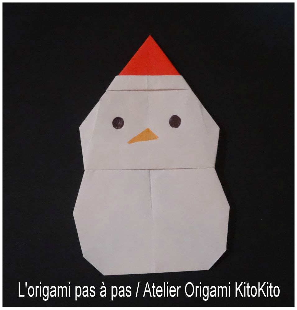 Bonhomme De Neige 2 Pour Noël - L'origami Pas À Pas tout Origami Bonhomme De Neige