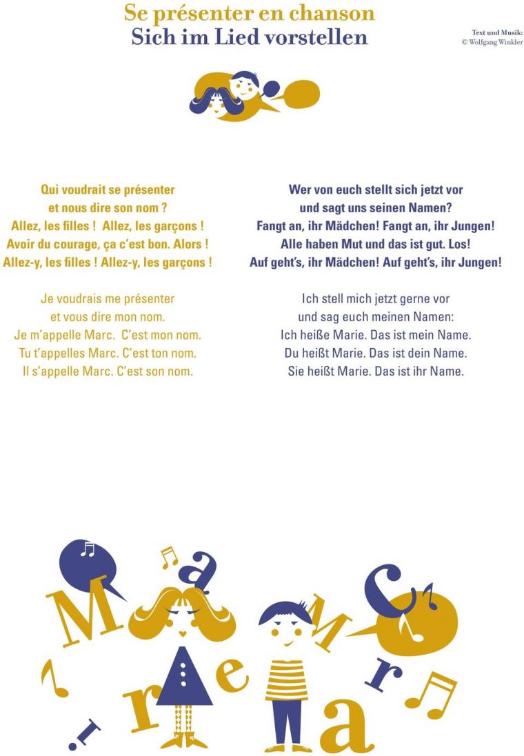 Bonjour» 12 Lieder Auf Französisch, Deutsch Und In Beiden dedans Bonjour Monsieur Comment Ca Va