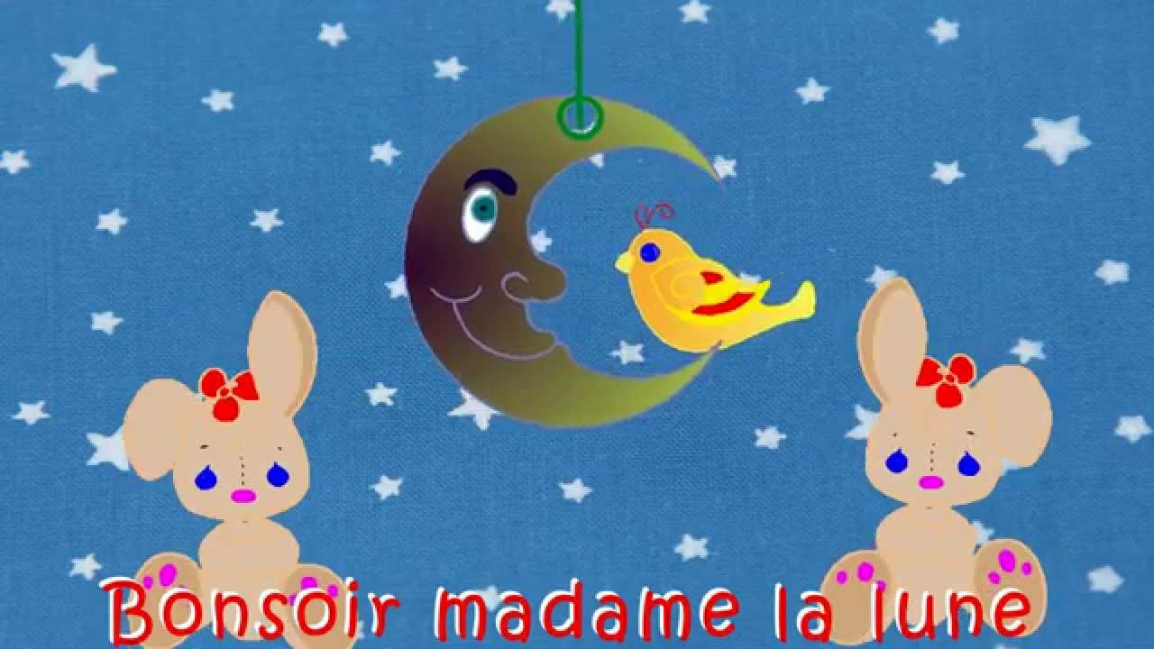 &quot;bonsoir Madame La Lune&quot; - Comptines Et Chansons Animées Pour Enfants encequiconcerne Comptine Bonjour Madame Lundi