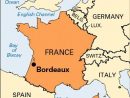 Bordeaux Karte Von Frankreich - Bordeaux Auf Der Karte dedans Nouvelle Region France