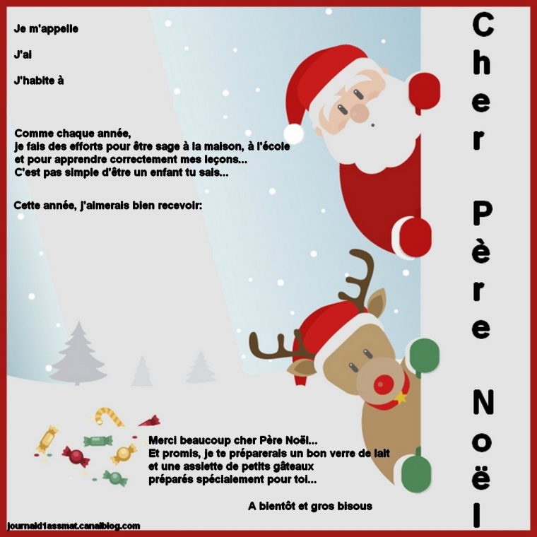 Bricolage: La Lettre Au Père Noël – Le Quotidien D'une tout Reponse Lettre Du Pere Noel A Imprimer