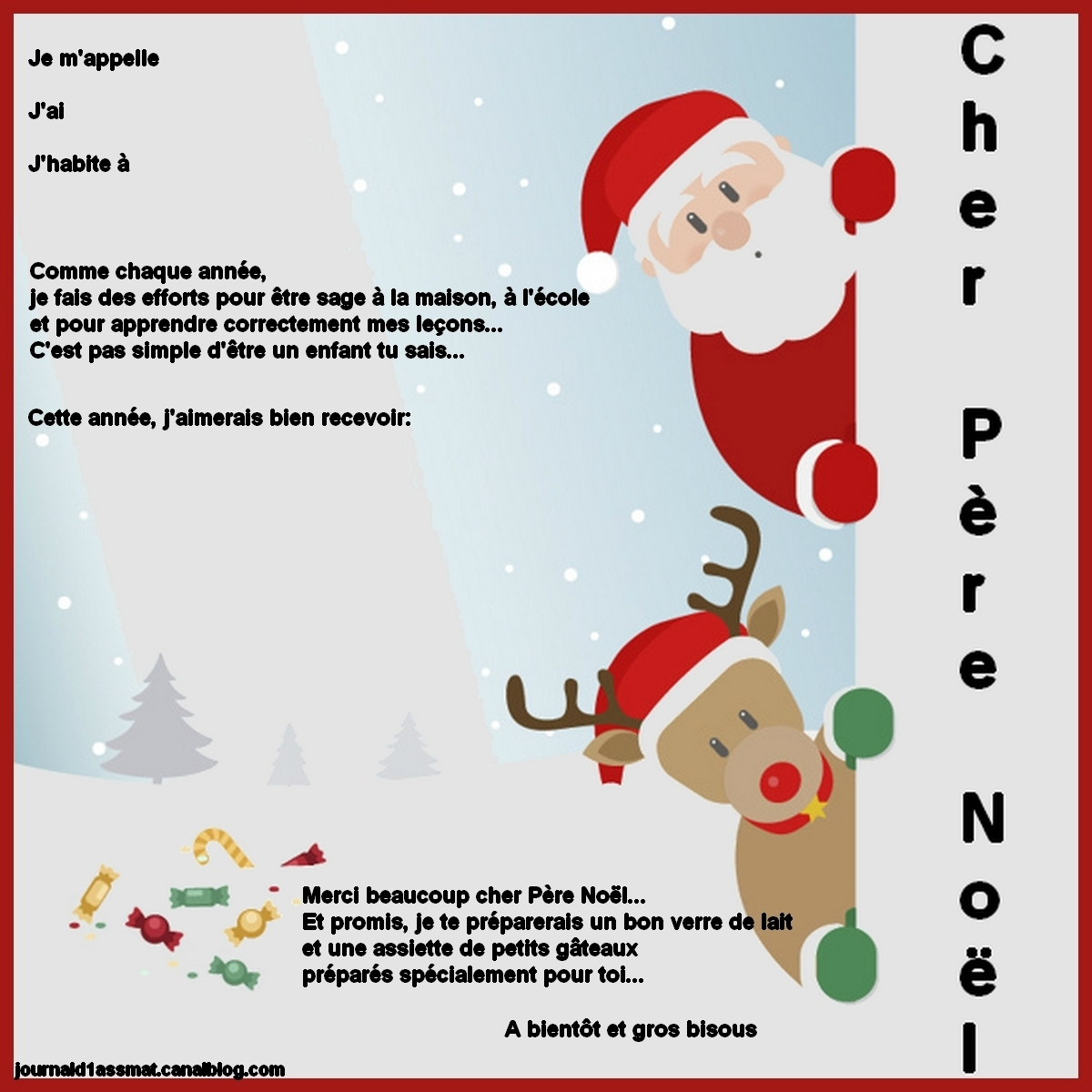 Bricolage: La Lettre Au Père Noël - Le Quotidien D'une tout Reponse Lettre Du Pere Noel A Imprimer