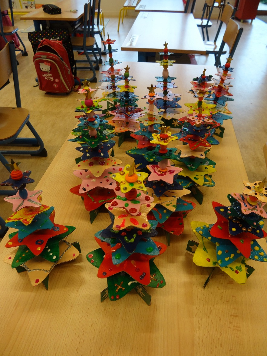Bricolage Noël : Des Sapins Étoiles | Titline À L'école concernant Bricolage Cp Noel