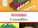 Bricolages De Crocodile En Papier Construction, Rouleau pour Photo De Crocodile A Imprimer