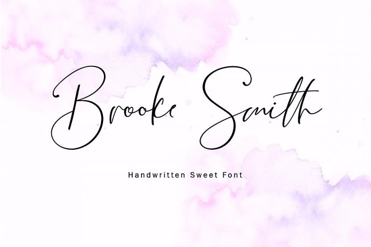 Brooke Smith Script Font – Befonts encequiconcerne Police Script Ecole