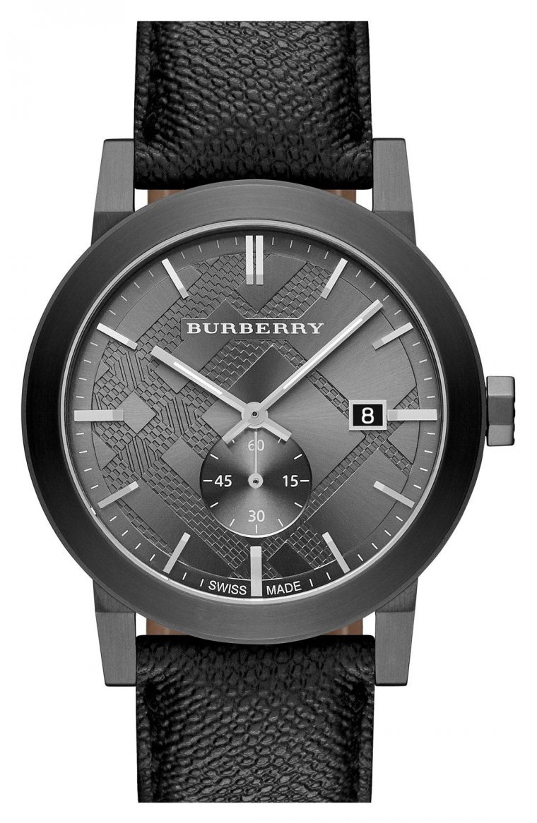 Burberry Check Stamped Dial & Strap Watch, 42Mm | Montre Et dedans Monsieur Le Montre