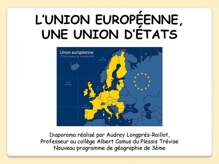 Calaméo – 3 1 L'ue, Une Union D'etats Nouveau Programme encequiconcerne Union Européenne Carte Vierge