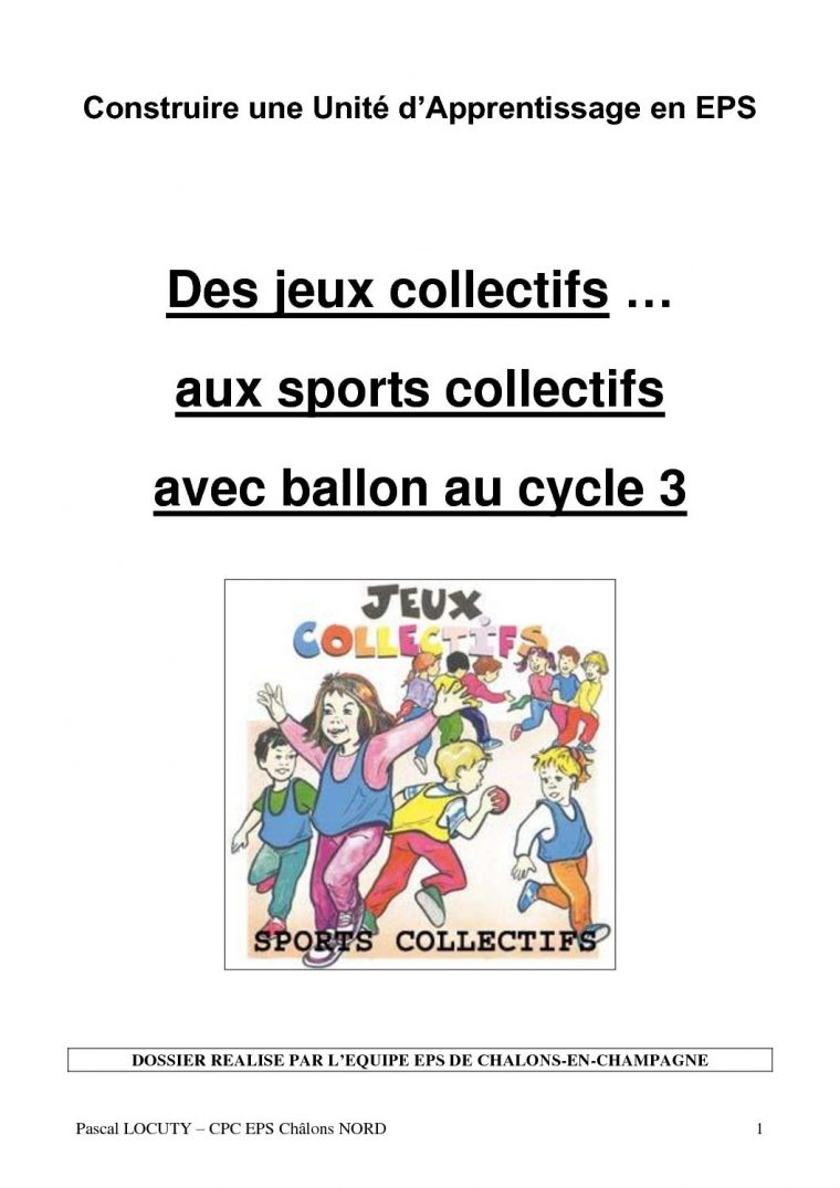 Calaméo – Des Jeux Collectifs Aux Sports Collectifs Avec serapportantà Jeux Collectifs Cycle 3 Sans Ballon