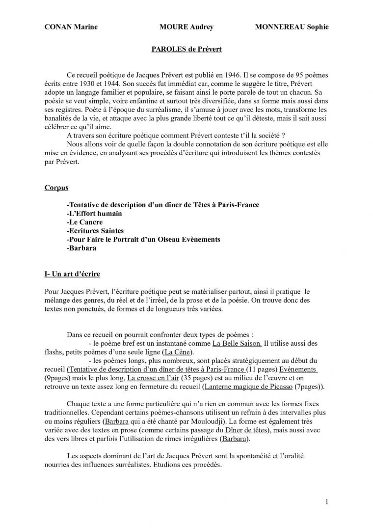 Calaméo – Poesie Et Contestation encequiconcerne Poeme De Jacque Prevert